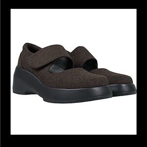 UNIF Gavo Platform Mary Jane Shoes with Felt Upper